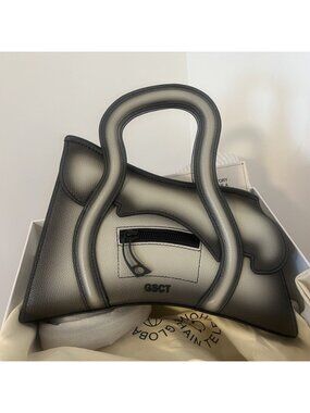 NWT Mschf GSCT Global Supply Chain Telephone Handbag Fade To Gray Ombre